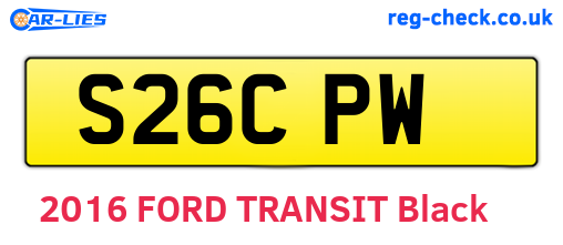 S26CPW are the vehicle registration plates.