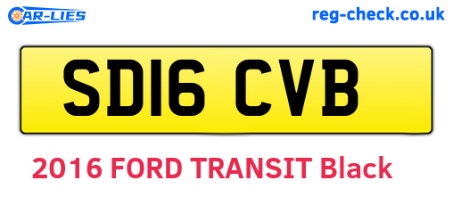SD16CVB are the vehicle registration plates.