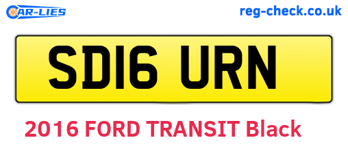 SD16URN are the vehicle registration plates.