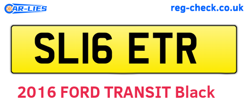 SL16ETR are the vehicle registration plates.