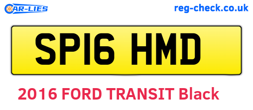 SP16HMD are the vehicle registration plates.