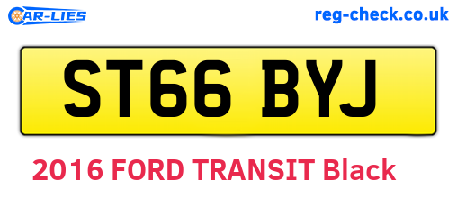 ST66BYJ are the vehicle registration plates.
