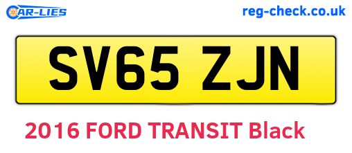 SV65ZJN are the vehicle registration plates.