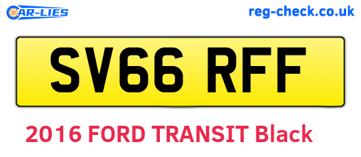 SV66RFF are the vehicle registration plates.