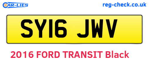 SY16JWV are the vehicle registration plates.
