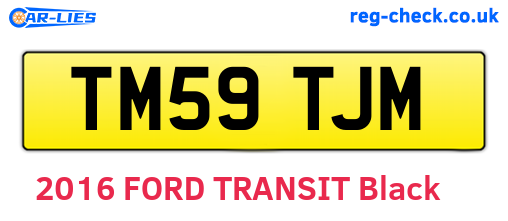TM59TJM are the vehicle registration plates.