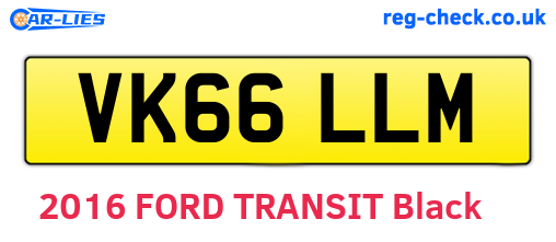 VK66LLM are the vehicle registration plates.
