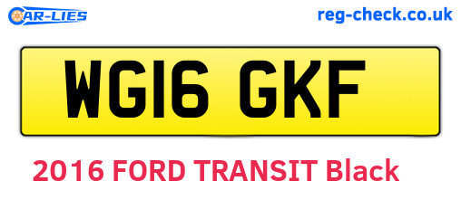 WG16GKF are the vehicle registration plates.
