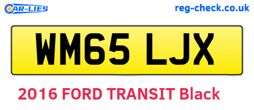 WM65LJX are the vehicle registration plates.
