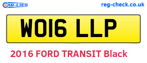 WO16LLP are the vehicle registration plates.
