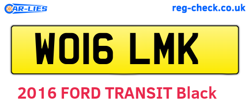 WO16LMK are the vehicle registration plates.