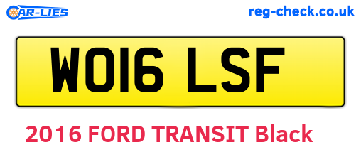 WO16LSF are the vehicle registration plates.