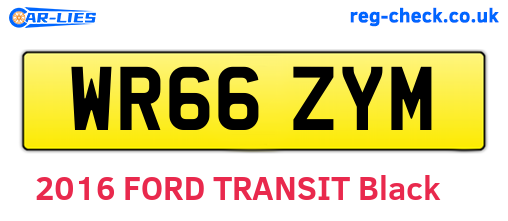WR66ZYM are the vehicle registration plates.