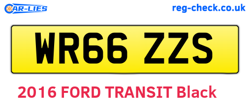 WR66ZZS are the vehicle registration plates.