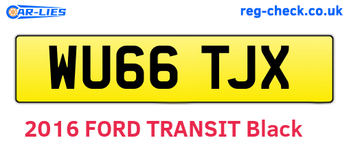 WU66TJX are the vehicle registration plates.