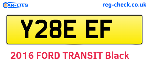 Y28EEF are the vehicle registration plates.