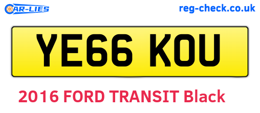 YE66KOU are the vehicle registration plates.