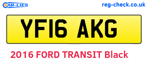 YF16AKG are the vehicle registration plates.