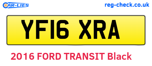 YF16XRA are the vehicle registration plates.