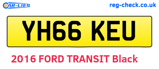 YH66KEU are the vehicle registration plates.