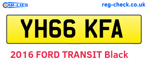 YH66KFA are the vehicle registration plates.