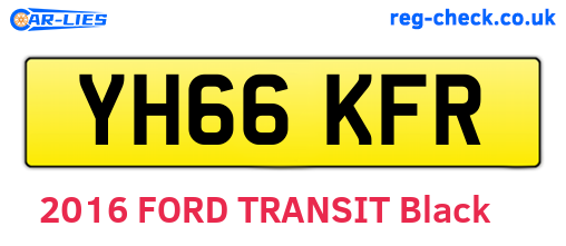 YH66KFR are the vehicle registration plates.