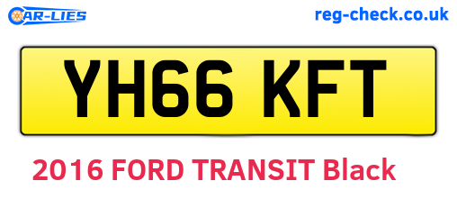YH66KFT are the vehicle registration plates.