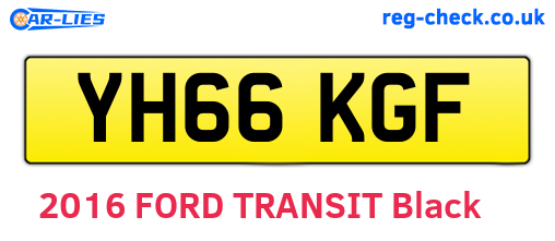 YH66KGF are the vehicle registration plates.