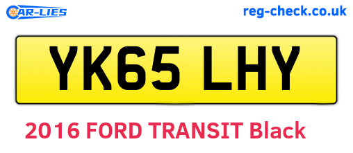 YK65LHY are the vehicle registration plates.