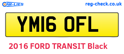 YM16OFL are the vehicle registration plates.