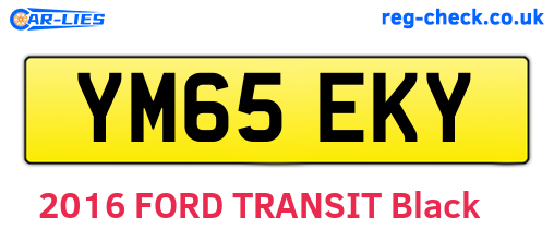YM65EKY are the vehicle registration plates.