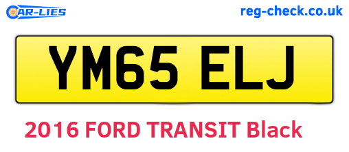 YM65ELJ are the vehicle registration plates.