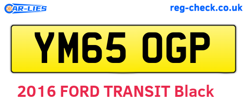 YM65OGP are the vehicle registration plates.