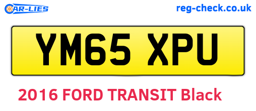 YM65XPU are the vehicle registration plates.