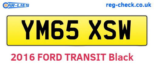 YM65XSW are the vehicle registration plates.