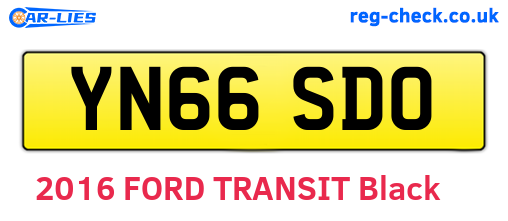 YN66SDO are the vehicle registration plates.