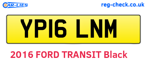 YP16LNM are the vehicle registration plates.
