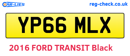 YP66MLX are the vehicle registration plates.