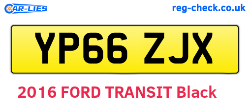 YP66ZJX are the vehicle registration plates.