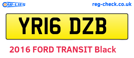 YR16DZB are the vehicle registration plates.