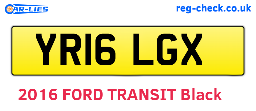 YR16LGX are the vehicle registration plates.