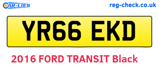 YR66EKD are the vehicle registration plates.