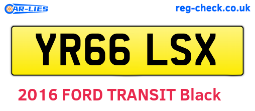 YR66LSX are the vehicle registration plates.