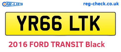 YR66LTK are the vehicle registration plates.