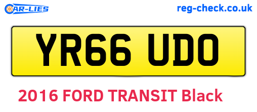 YR66UDO are the vehicle registration plates.