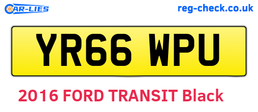 YR66WPU are the vehicle registration plates.