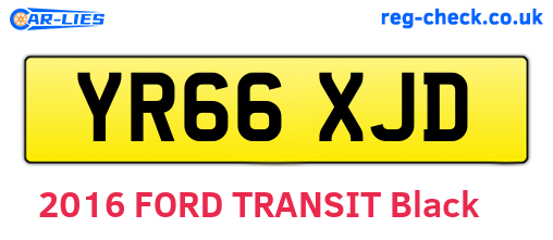 YR66XJD are the vehicle registration plates.