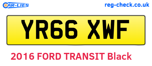YR66XWF are the vehicle registration plates.