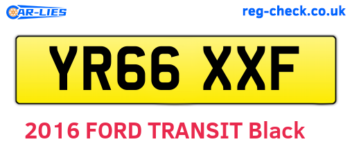 YR66XXF are the vehicle registration plates.