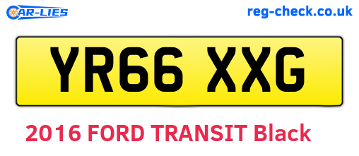 YR66XXG are the vehicle registration plates.
